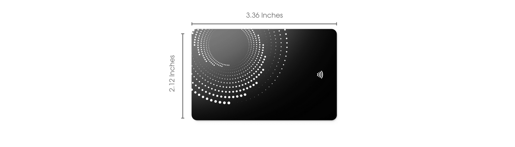 Custom black nfc business card dimensions.